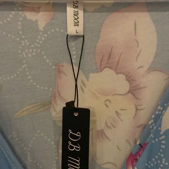 DB MOON Women Casual Short Sleeve Dresses Empire Waist Dress Pockets NWT Large - Picture 9 of 14